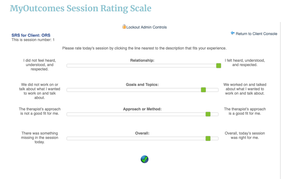 Session Rating Scale - Vivian Baruch Supervision